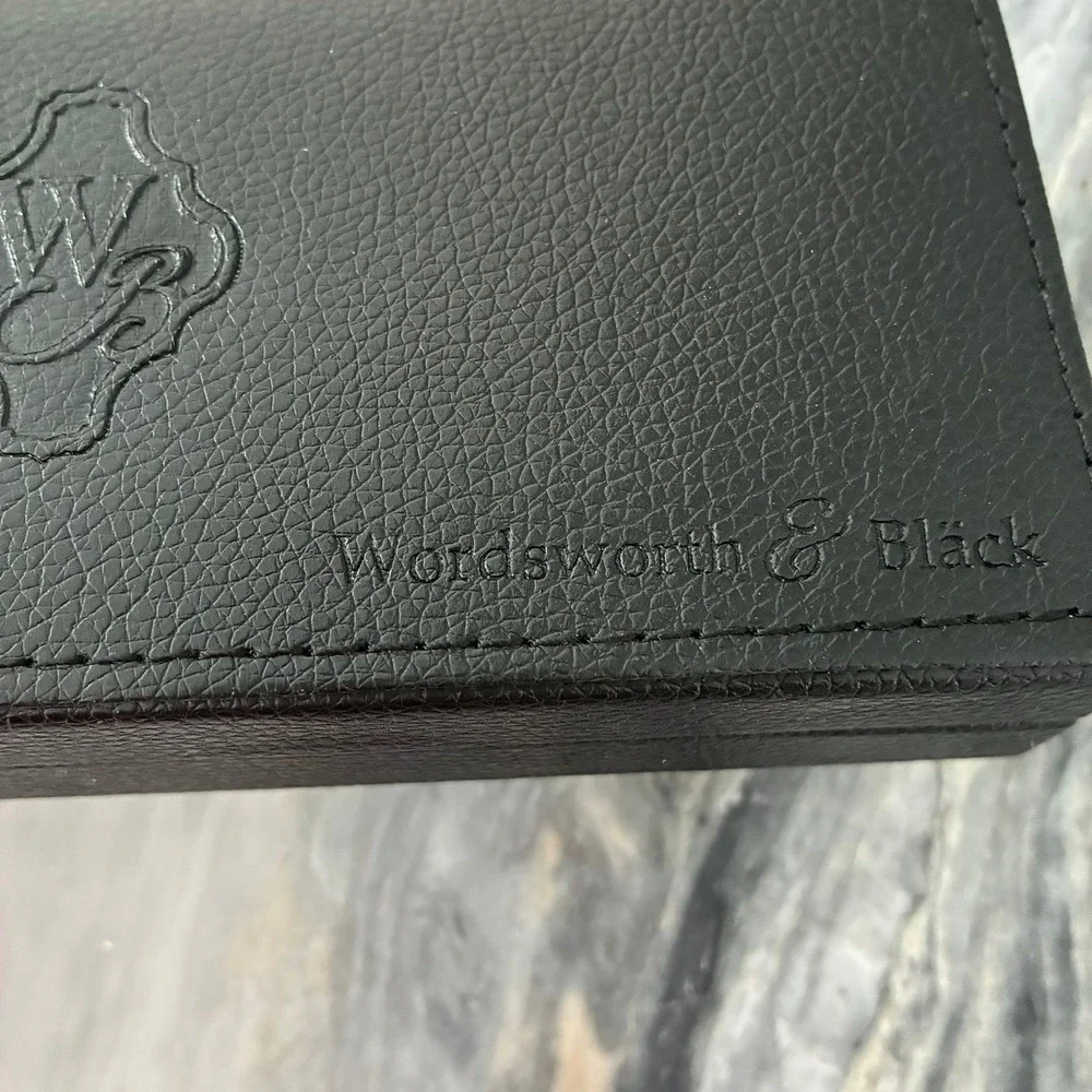 Wordsworth & Black Faux Leather Single Fountain Pen Presentation Case Box Black